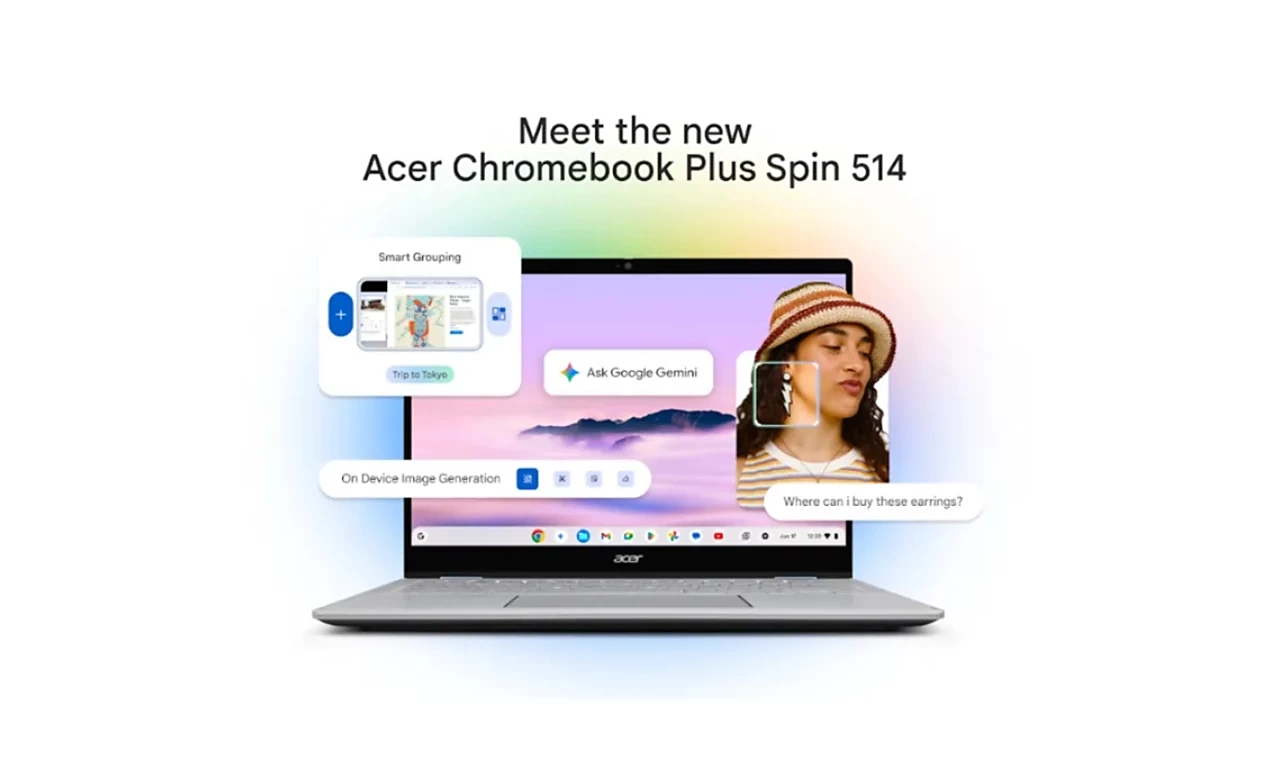 AI-Powered Chromebook Plus Spin 514 