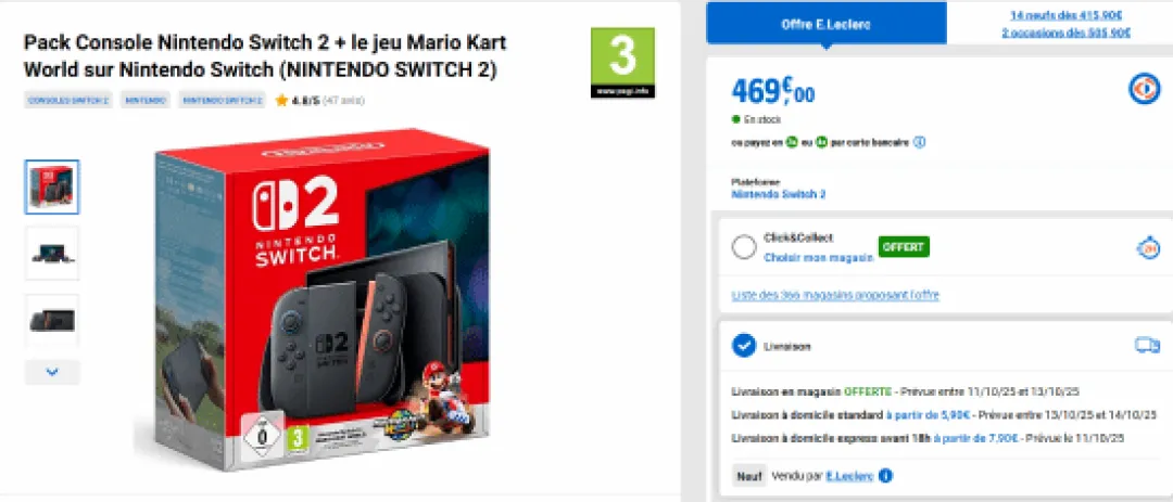 Nintendo Switch 2 Sees Permanent Price Drop in France