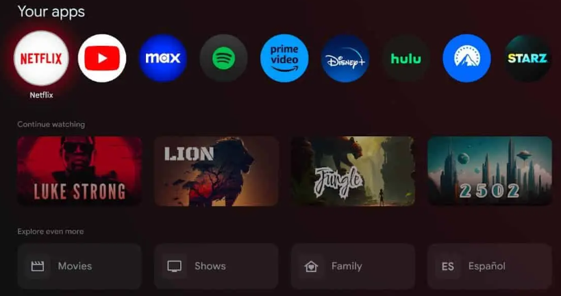 Google TV New Icons