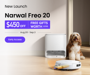 Narwal Freo 20 Launches With Real-Time Self-Cleaning Mopping and 31,000 Pa Suction