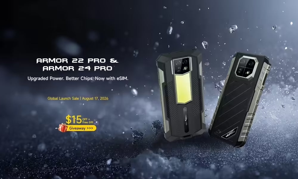 Ulefone Unveils Armor 22 Pro and Armor 24 Pro Rugged Smartphones with Helio G200 and eSIM