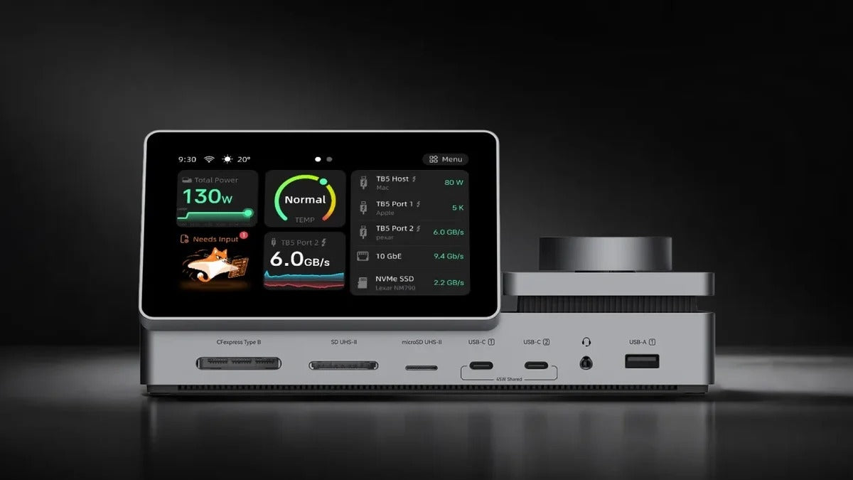 Lexar PexarBolt Ultra Dock: A 22-in-1 Thunderbolt 5 Powerhouse with a 5-Inch Touchscreen