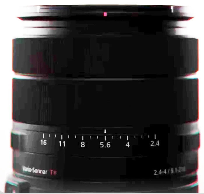  Specs Unveiled: 9.1-210mm f/2.4-4 Lens Confirmed