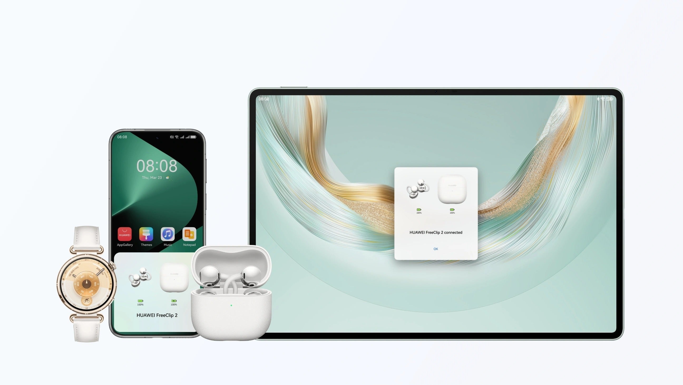 Huawei Expands FreeClip 2 Lineup with Elegant Ice Berry Purple and Rose Gold Options