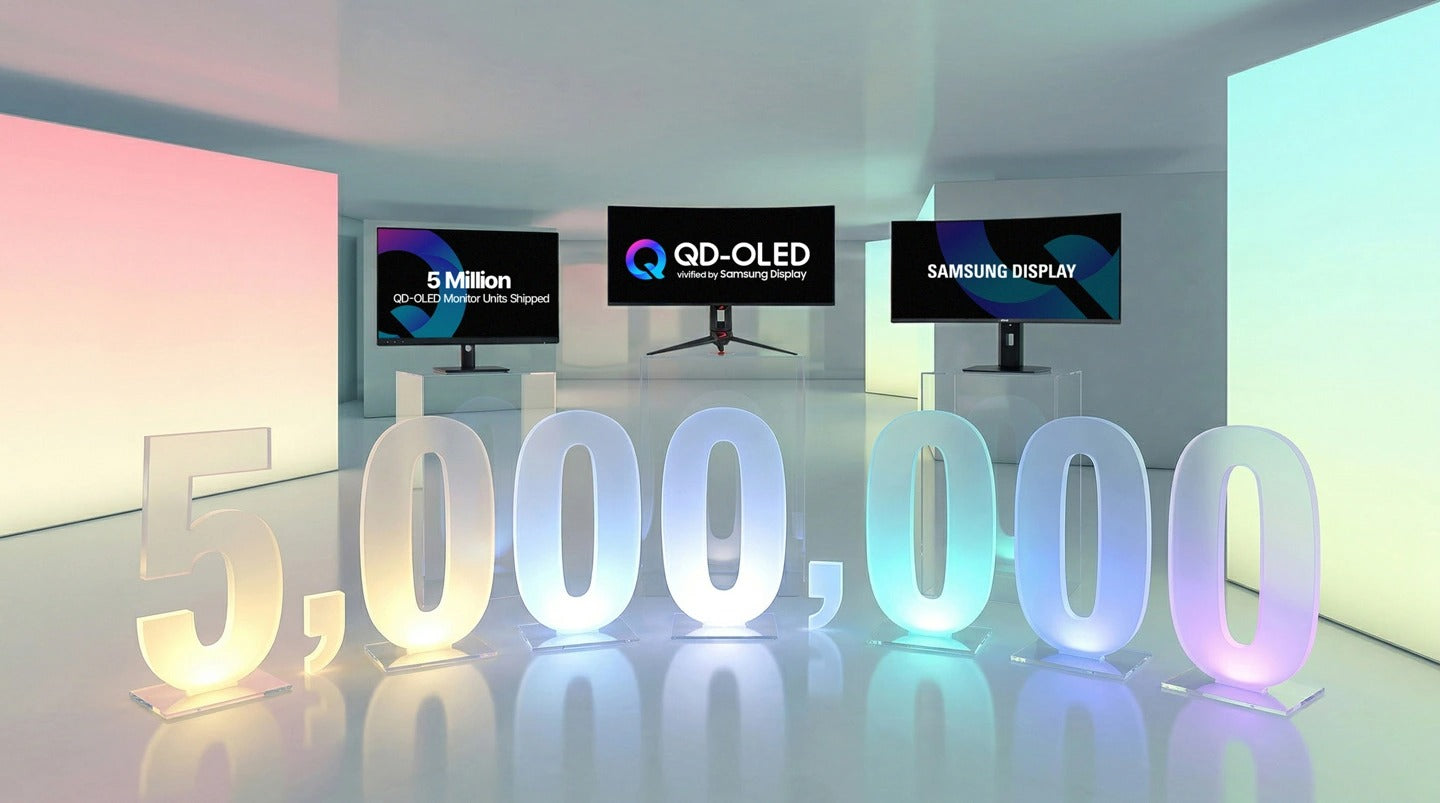 Samsung Display Hits 5 Million QD-OLED Monitor Panel Milestone, Showcasing Explosive Growth