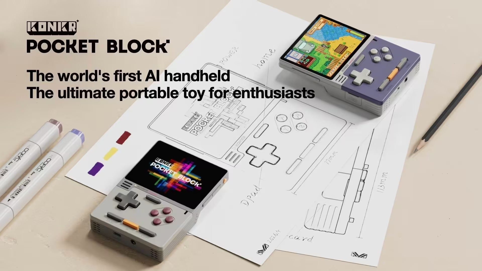 Ayaneo Unveils the Konkr Pocket Block: A Retro-Styled Handheld with a Modern AI Twist
