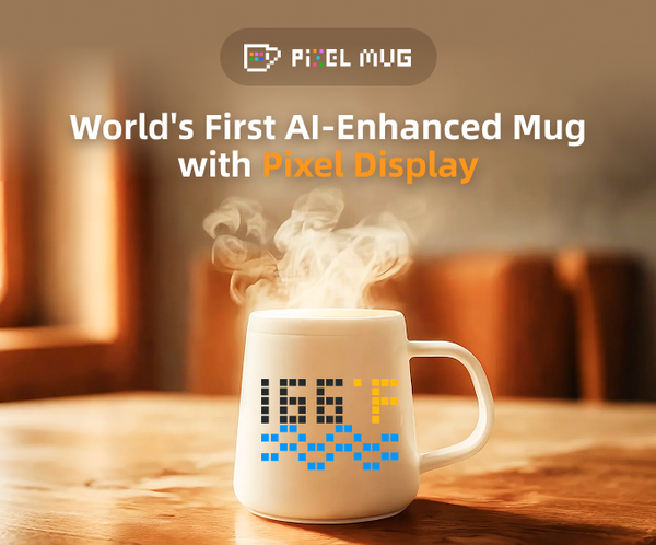 PixelMug P1: Taza mejorada con IA y pantalla Pixel