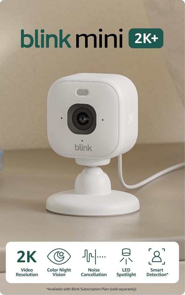 Blink Mini 2K+ Smart Security Camera (Newest Model)