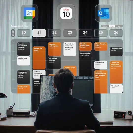 ZIEA One AI Desktop Calendar & 160W Charging Hub