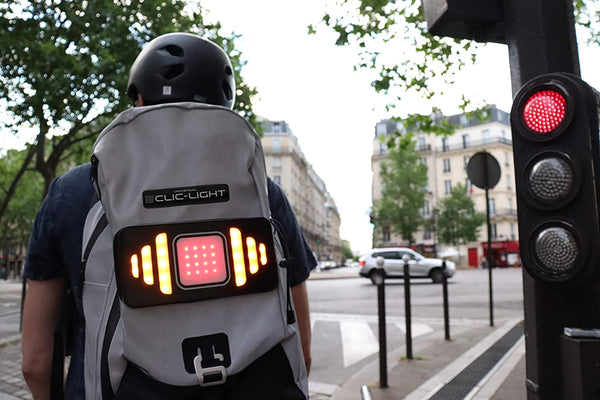 Señal de bicicleta LED inteligente, portátil y segura Clic-Light